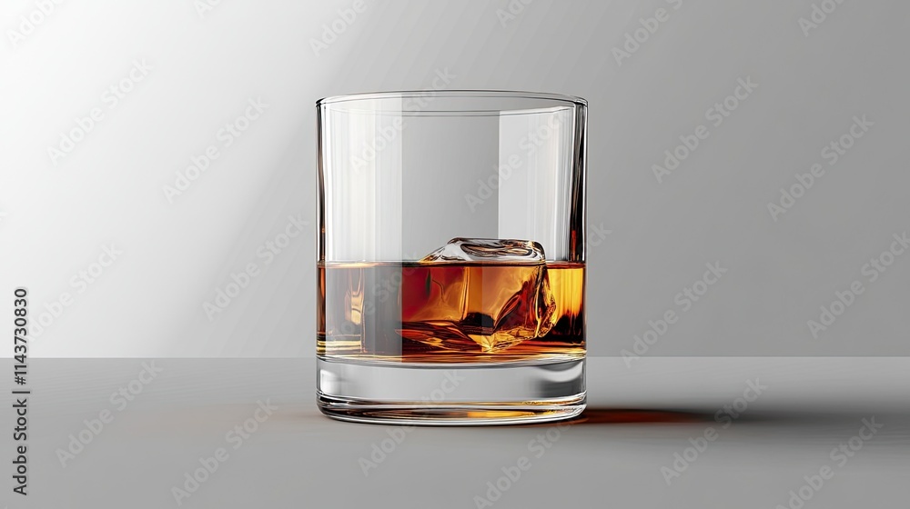 Glass of whiskey isolated and cut out on a transparent background. Glass of whiskey isolated and cut out on a transparent background.