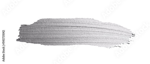 Silver Watercolor Brush Stroke Isolated on a transparent background, Caligraphy Png Chrome Metal Luxury Vector Paintbrush featuring a simple, Minimalist Abstract design