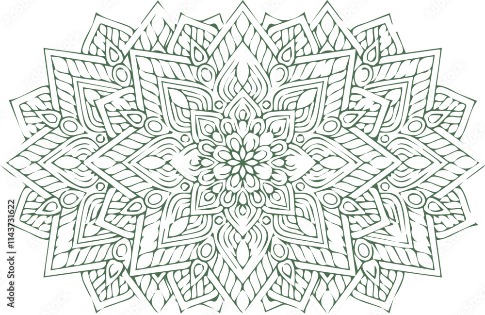 Beautiful flower art and mandala vector design Beautiful flower art and mandala vector design