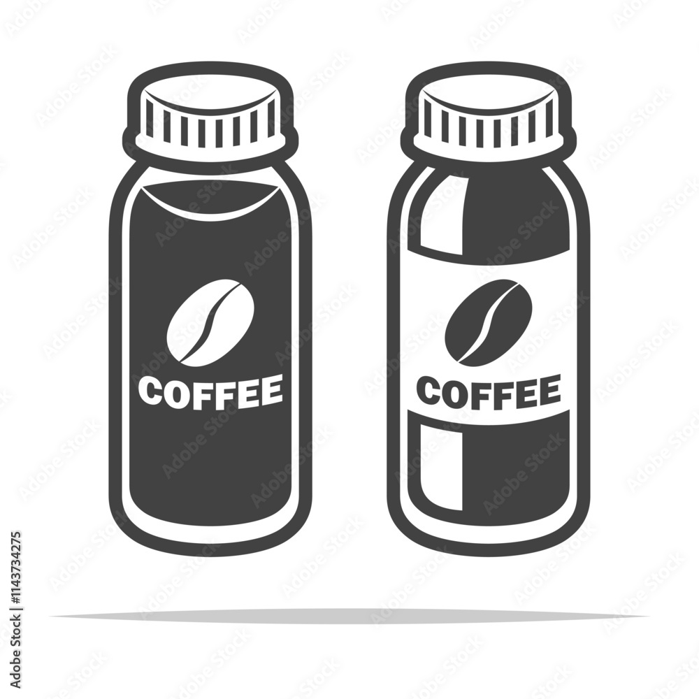 Cold brew bottled coffee icon transparent vector isolated Cold brew bottled coffee icon transparent vector isolated