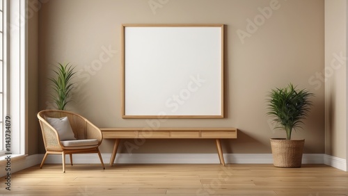 Modern Minimalist Room Interior Design With Wooden Accents