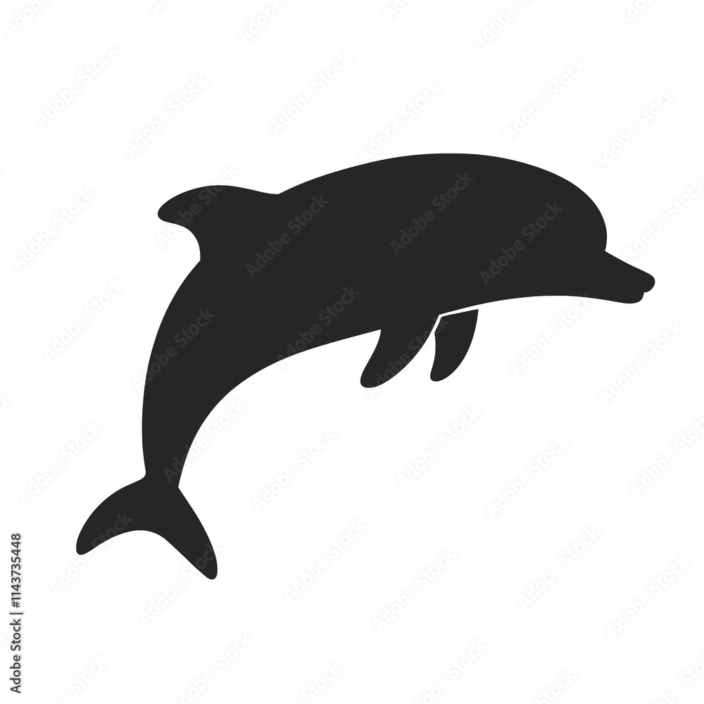 Dolphin Silhouette Vector Illustration Dolphin Silhouette Vector Illustration