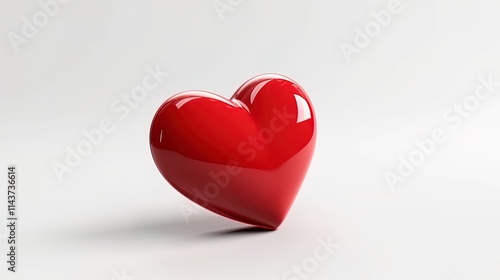 Wallpaper Mural Symbol of Love and Valentine's Red heart shape isolated on white background. Torontodigital.ca