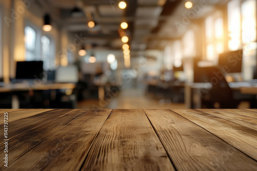 Abstract blurred office interior room. blurry working space with defocused effect. use for background or backdrop in business concept