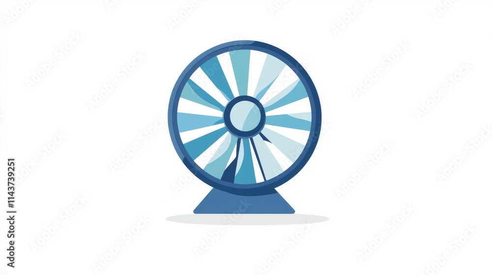 14.Clean and modern flat fan vector icon with a circular blade design, showcasing smooth, symmetrical lines and minimalist detailing; the icon is isolated on a white background for versatile use in 14.Clean and modern flat fan vector icon with a circular blade design, showcasing smooth, symmetrical lines and minimalist detailing; the icon is isolated on a white background for versatile use in