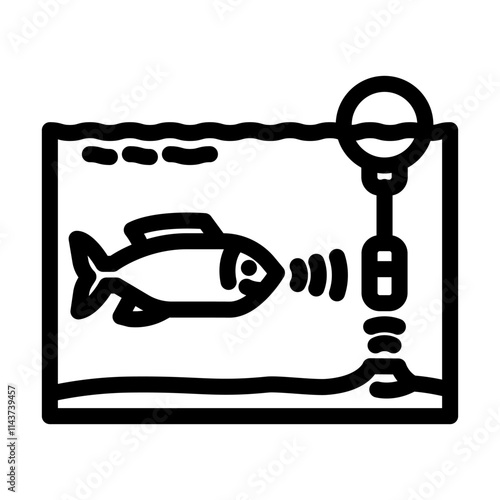 hydrophone world ocean line icon vector. hydrophone world ocean sign. isolated contour symbol black illustration