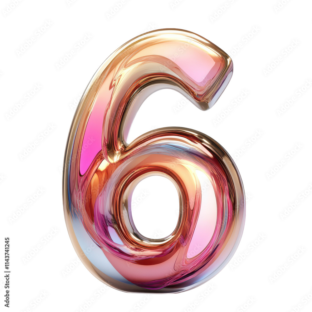 3D Number Six Isolated on White Background for Creative Design and Marketing Use and Transparent background. 3D Number Six Isolated on White Background for Creative Design and Marketing Use and Transparent background.