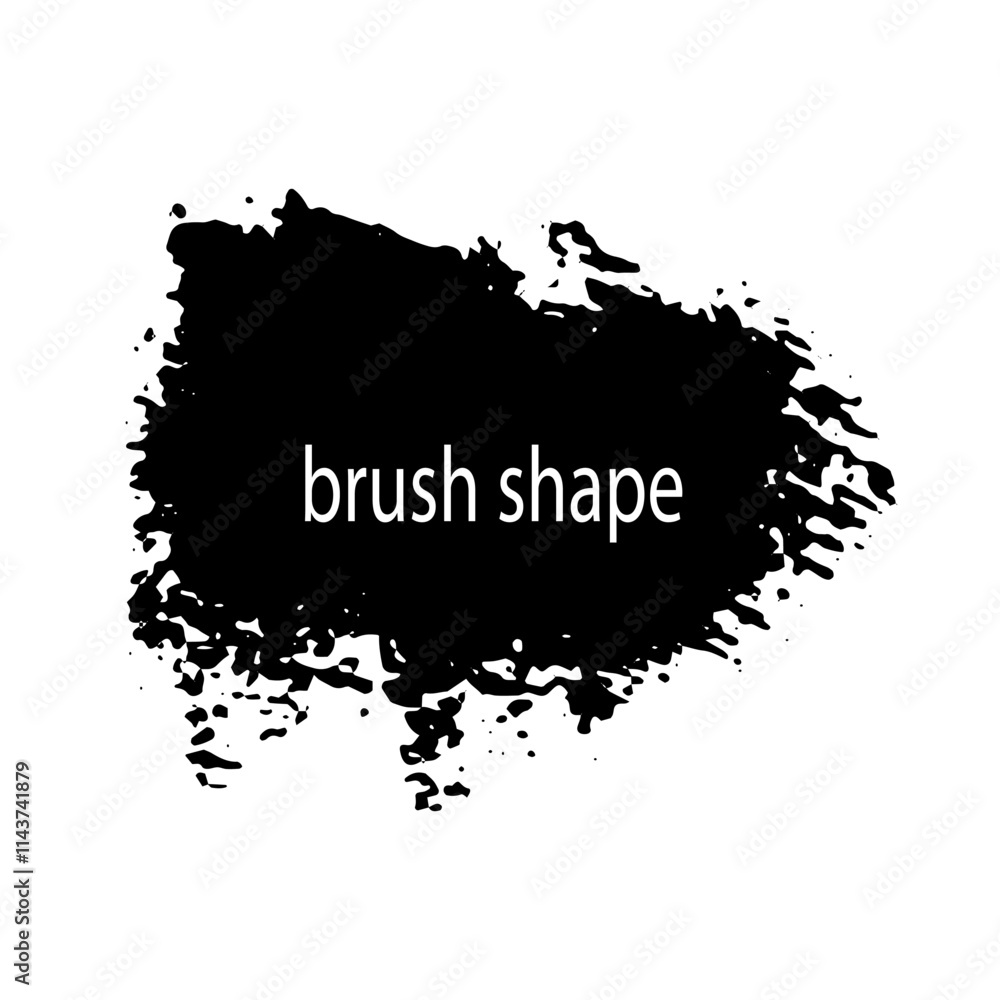 A black brush stroke grunge vector hand painted element on white background. A black brush stroke grunge vector hand painted element on white background.