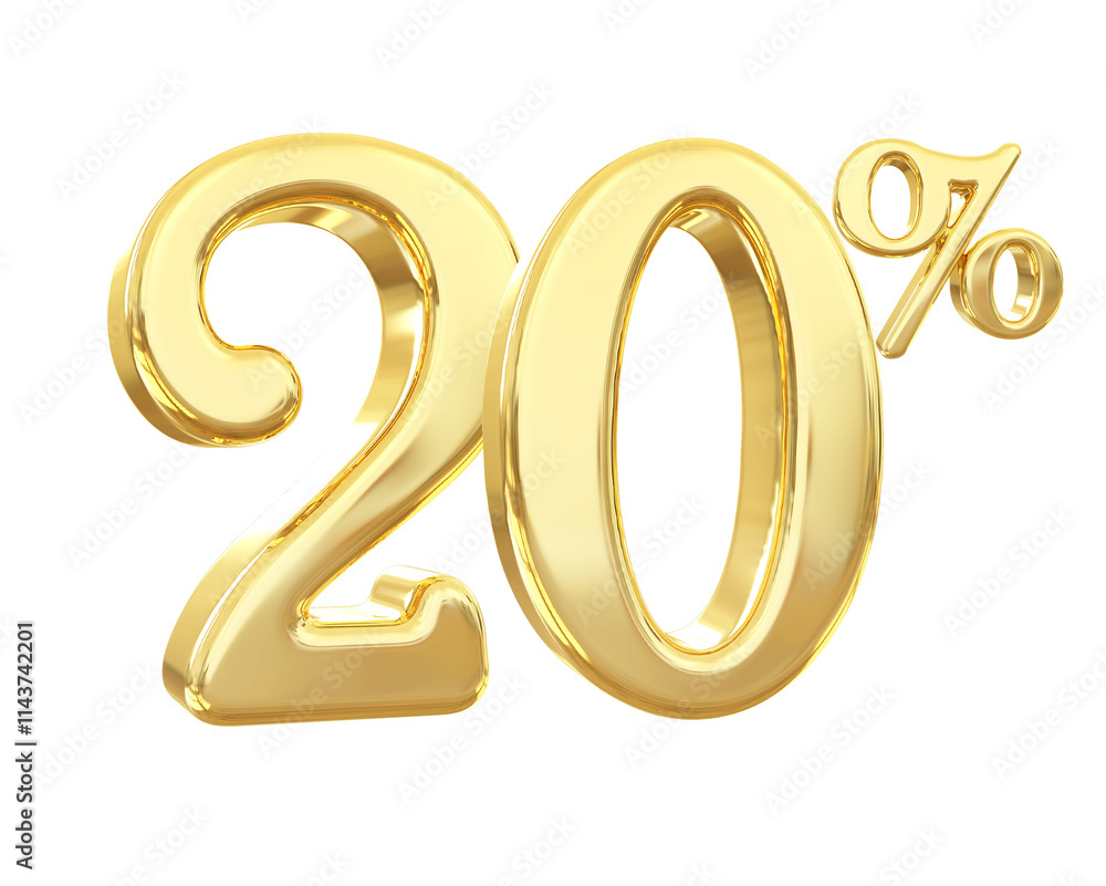 20 Percent Off 3D Gold Discount 20 Percent Off 3D Gold Discount