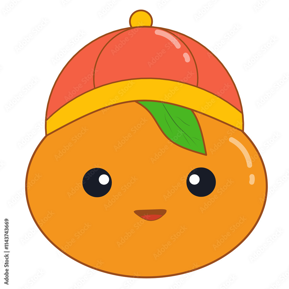 Fototapeta premium Cute orange illustration