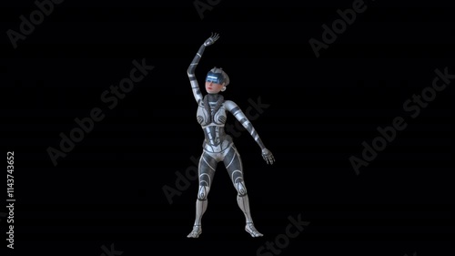 3d render of a dancing model