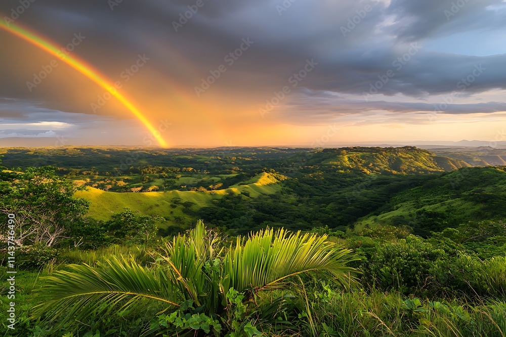 Obraz premium rainbow over the field