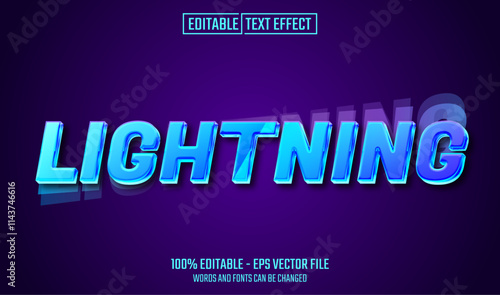 lightning editable text effect