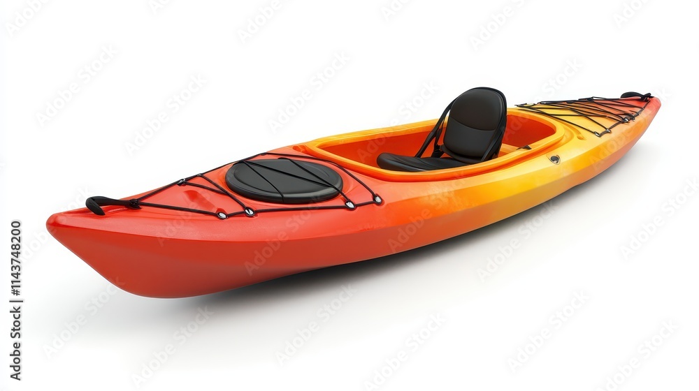 Naklejka premium Kayak on white isolated background