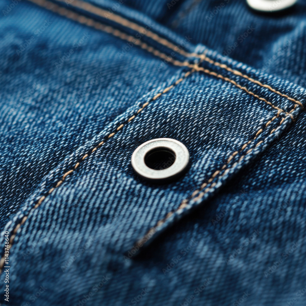 Close-up of denim fabric showcasing button detail and texture. Close-up of denim fabric showcasing button detail and texture.