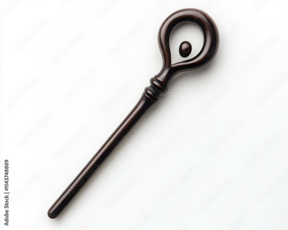 Elegant decorative key with a round handle and smooth finish. Elegant decorative key with a round handle and smooth finish.