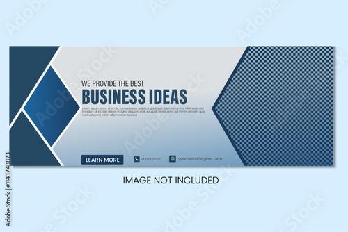 Social media cover banner template design in bluish color
