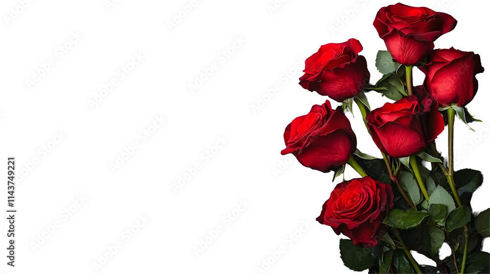 Red Roses Bouquet Isolated on Dark Background Red Roses Bouquet Isolated on Dark Background