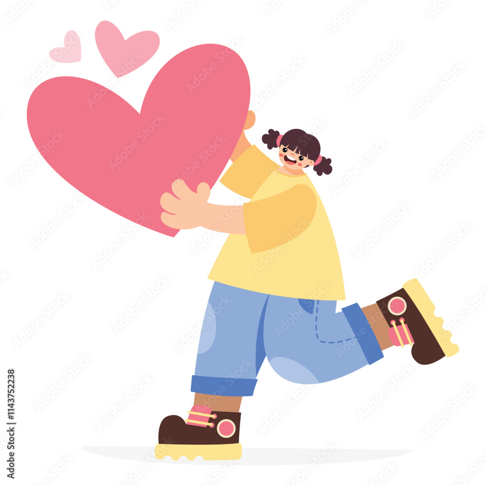 Love Concept With Flat Character Love Concept With Flat Character