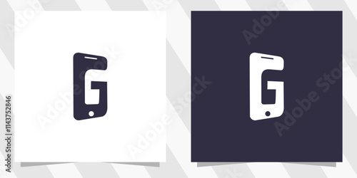 letter g with gadget logo design vector