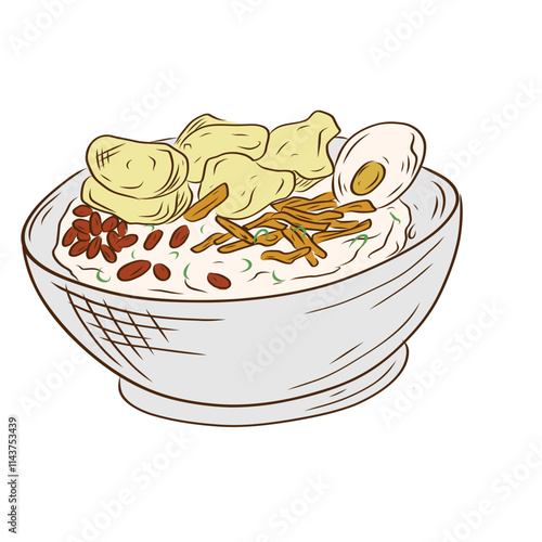 Indonesian Traditional Food Vector Illustration