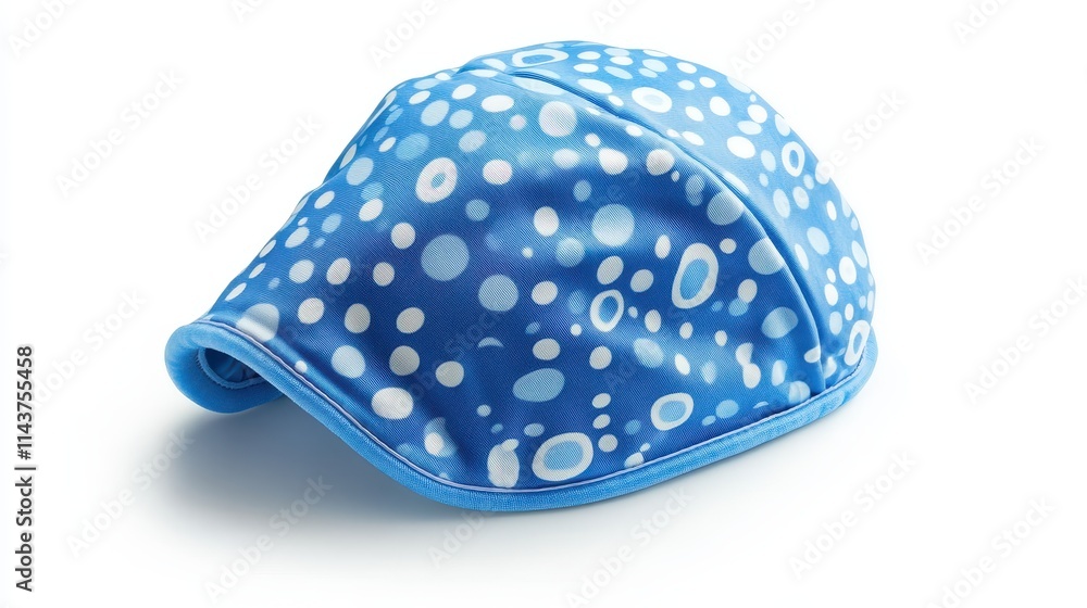 Swimming capon on white background