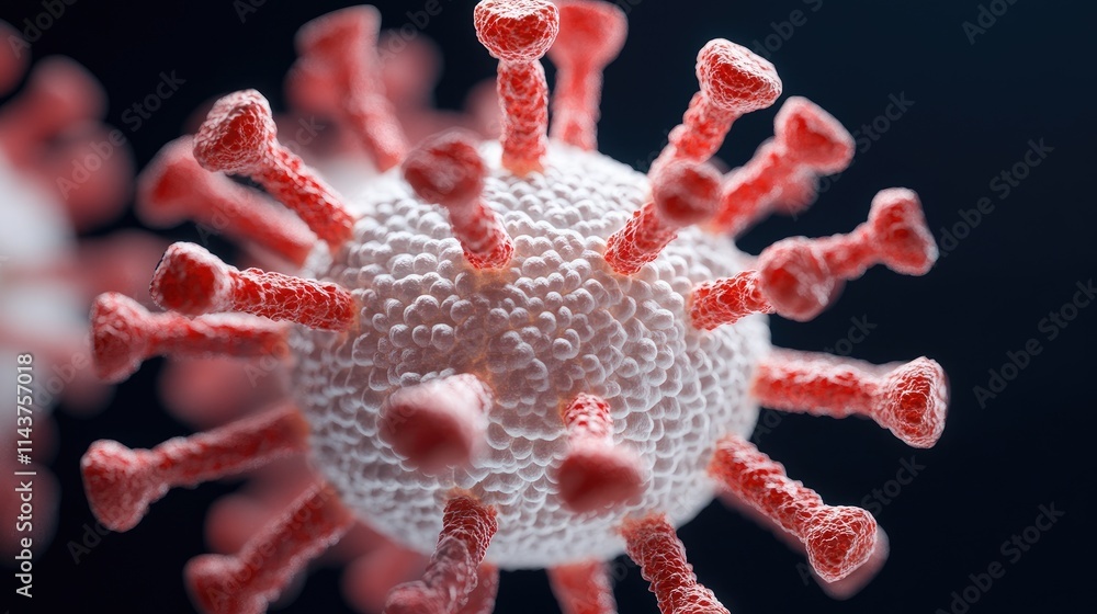 Fototapeta premium Detailed Close-Up of a Virus Structure