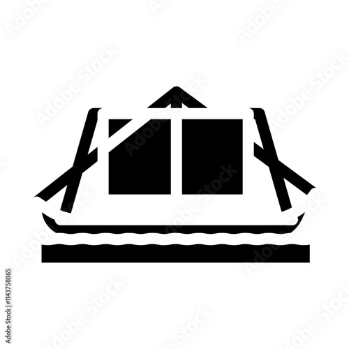 longship ancient ship glyph icon vector. longship ancient ship sign. isolated symbol illustration