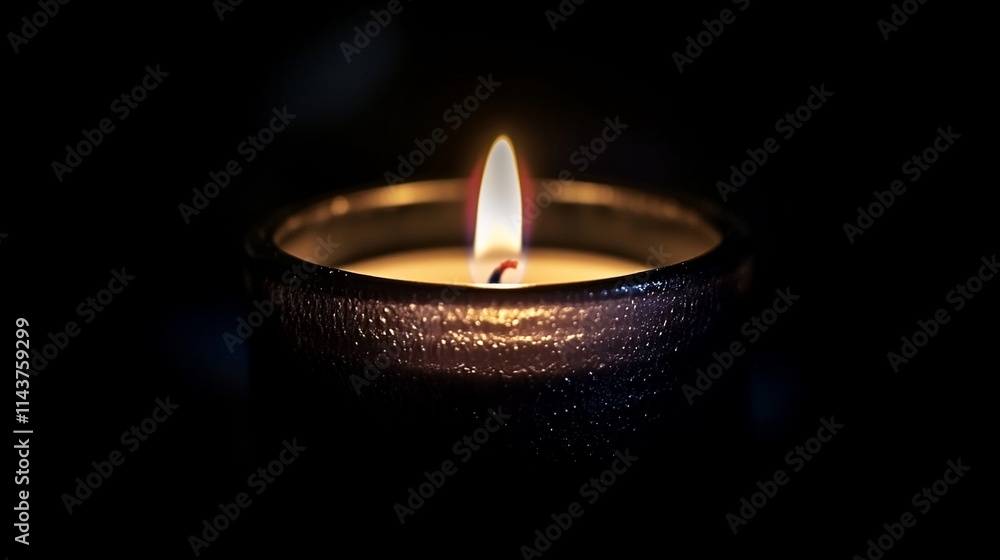 A close-up of a candle flame illuminating a dark environment. A close-up of a candle flame illuminating a dark environment.