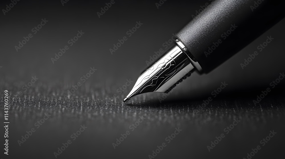 Close-up of a pen poised over a blank page ready to write the story of a new chapter Close-up of a pen poised over a blank page ready to write the story of a new chapter