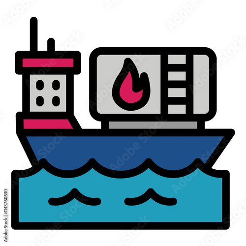 Oil Tanker Icon