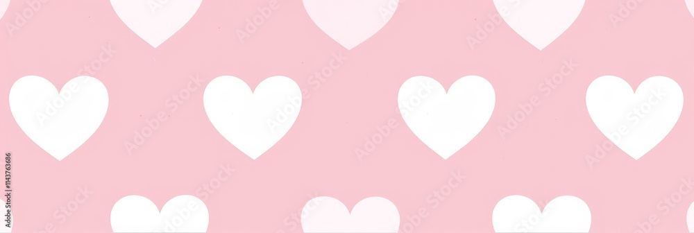 Pink and White Heart Pattern Pink and White Heart Pattern