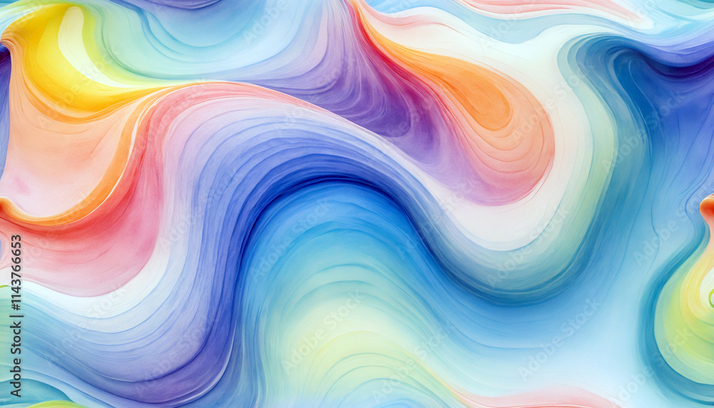 Fototapeta premium Abstract liquid rainbow gradient 3d wallpaper background - Textured background for presentation