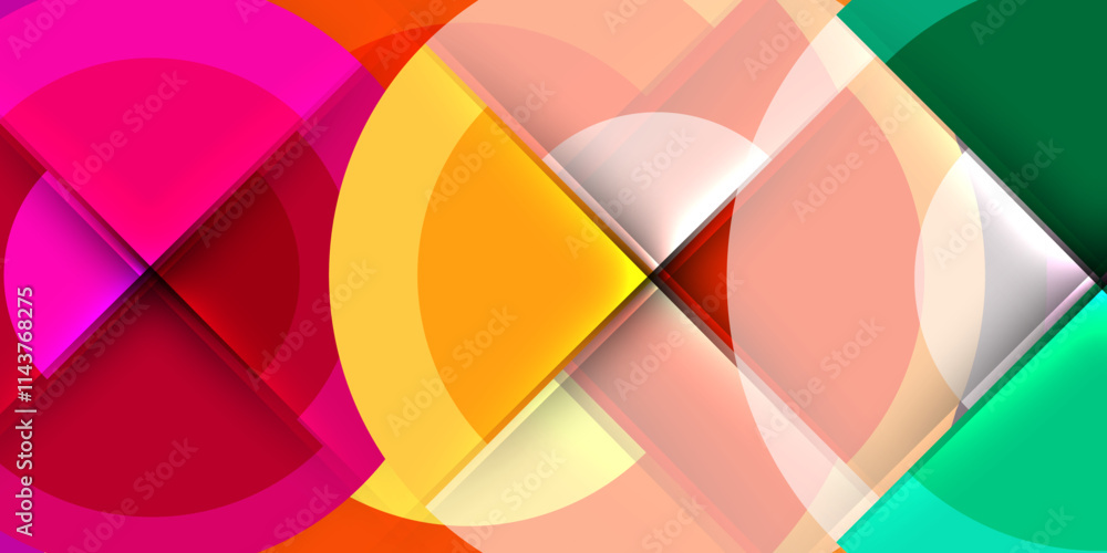 Circle and semi circle geometric background. Vector Illustration For Wallpaper, Banner, Background, Card, Book Illustration, landing page