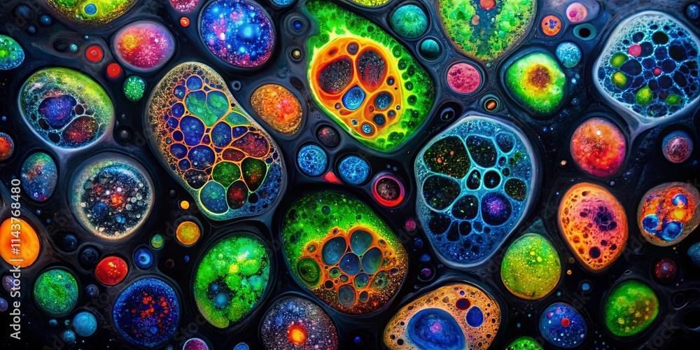 Abstract Fluid Art A Kaleidoscope of Vibrant, Interconnected Bubbles and Cosmic Patterns Abstract Fluid Art A Kaleidoscope of Vibrant, Interconnected Bubbles and Cosmic Patterns