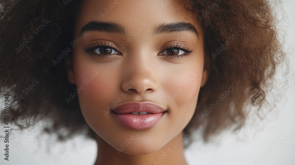 A close-up portrait of a young woman with natural beauty and soft features. A close-up portrait of a young woman with natural beauty and soft features.