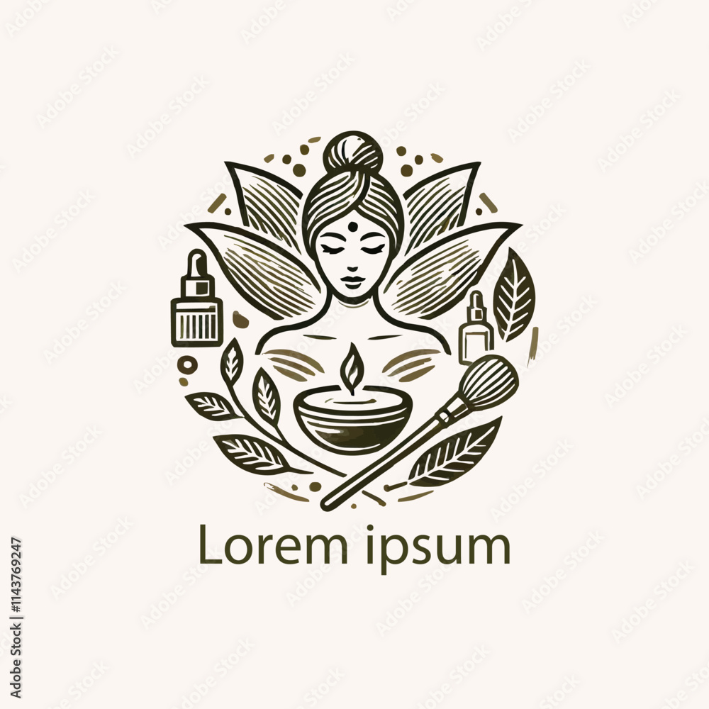 Obraz premium A spa logo design