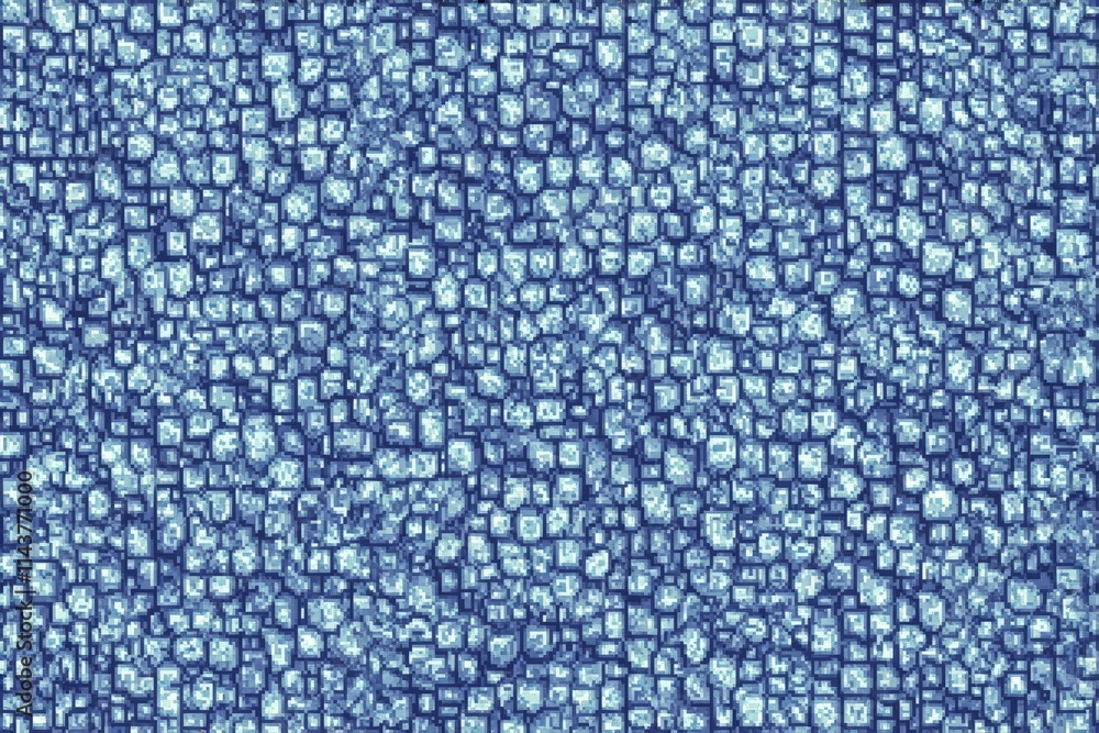 a close up of a blue fabric with a pattern of small squares a close up of a blue fabric with a pattern of small squares