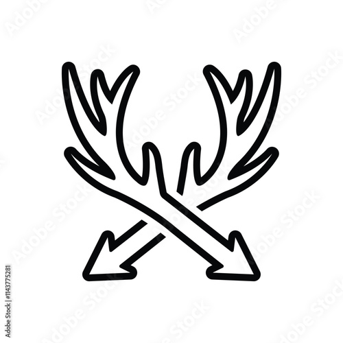 Black line icon for hunting