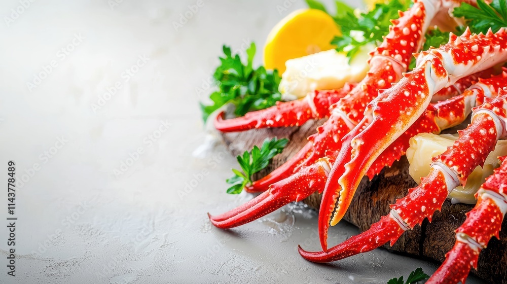 Cracking fresh red crab claws coastal kitchen food photography bright environment close-up Cracking fresh red crab claws coastal kitchen food photography bright environment close-up