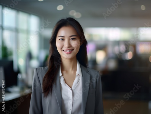 Portrait Attractive Asian young confident business woman in business professional working office Free Download Portrait Attractive Asian young confident business woman in business professional working office - GFXLoad