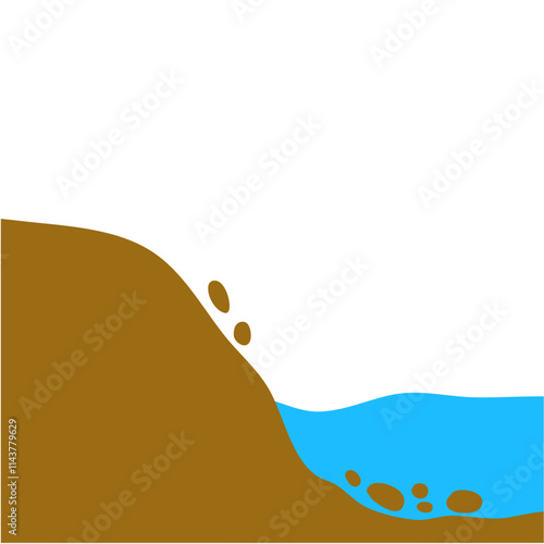 Erosion land deposition illustration 