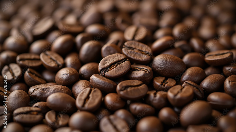 Close-up shot of coffee beans Close-up shot of coffee beans