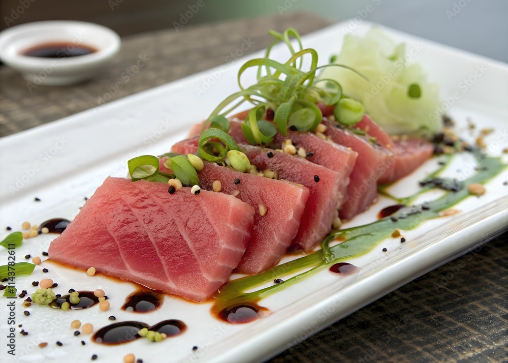 Explore the Elegance of Sashimi A Delectable Tuna Dish Perfect for Fine Dining and Healthy Eating