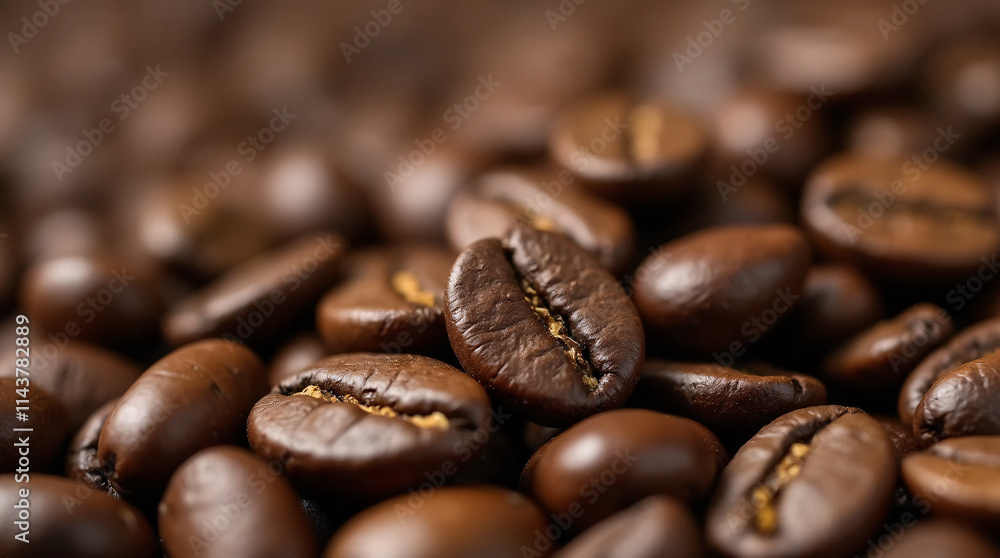 Close-up shot of coffee beans Close-up shot of coffee beans