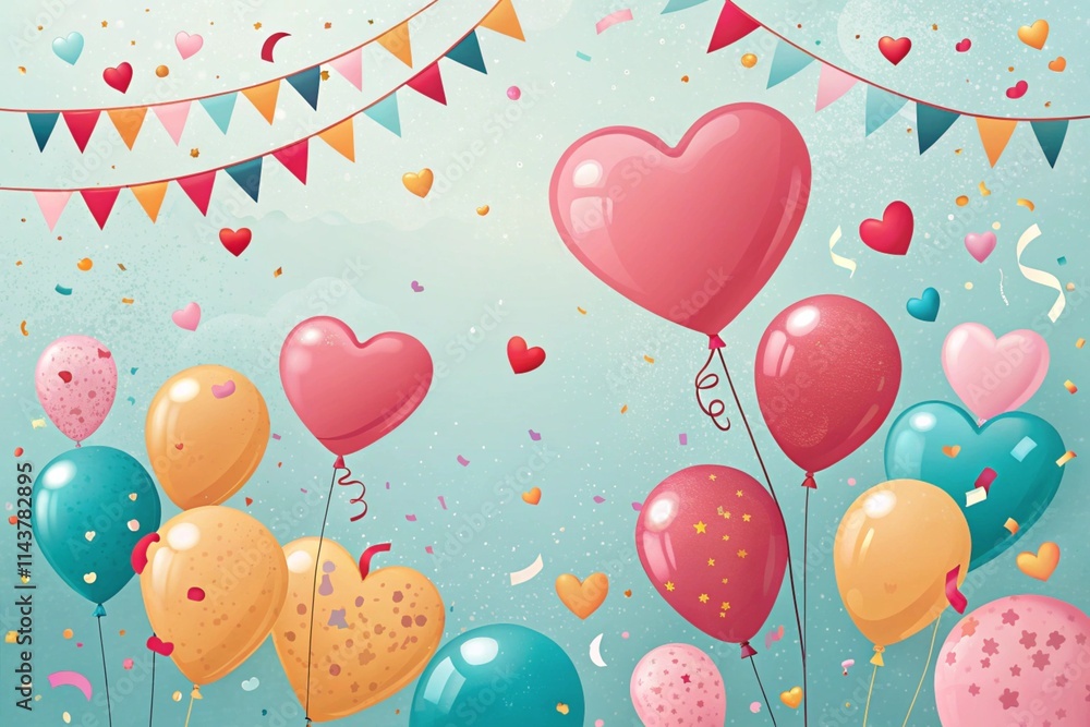 background with balloons