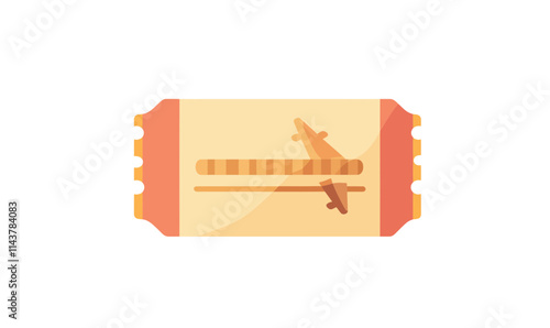 Minimalist Airline Ticket Icon Vector Illustration for Travel and Transportation Designs