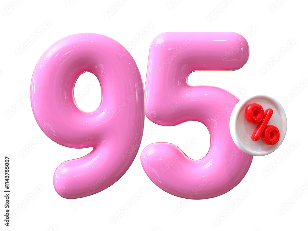 95 Percent Pink Balloon offer in 3d 95 Percent Pink Balloon offer in 3d