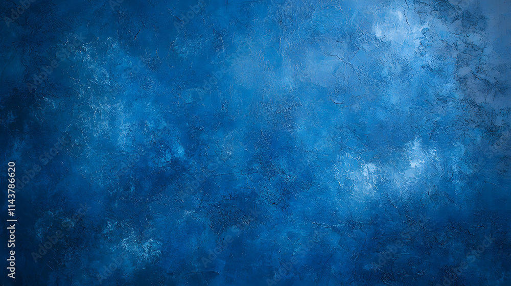 Fototapeta premium A dramatic textured grunge background featuring dark blue and black shades with light highlights, ideal for creative and abstract designs. .