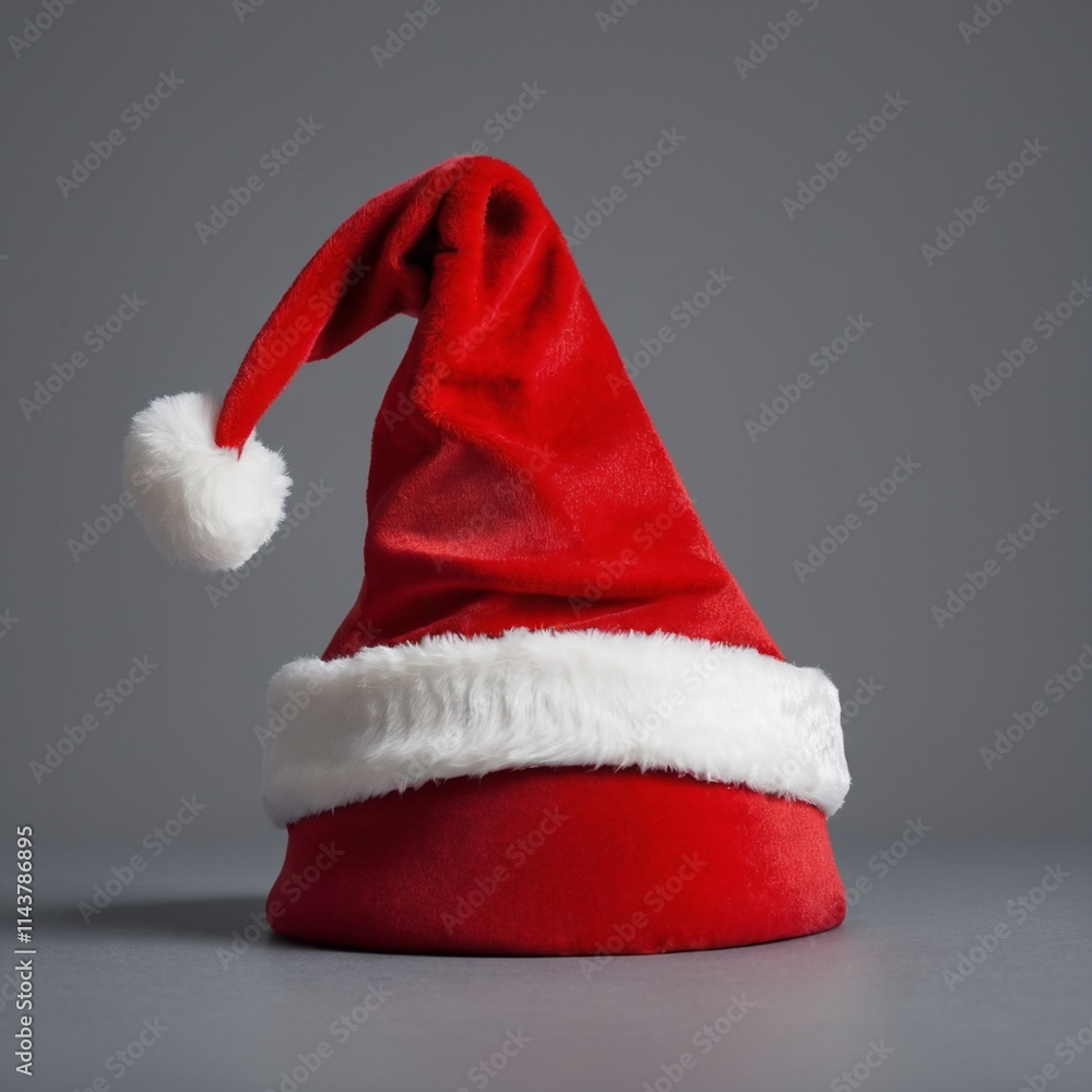 Photo of a red Christmas Santa Claus hat isolated Photo of a red Christmas Santa Claus hat isolated